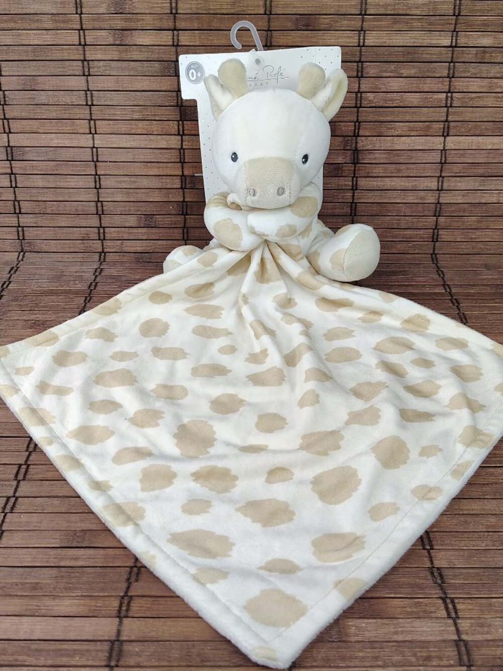Bon Bebe Rene Rofe Plush Giraffe Security Blanket Lovey Snuggle Blankie